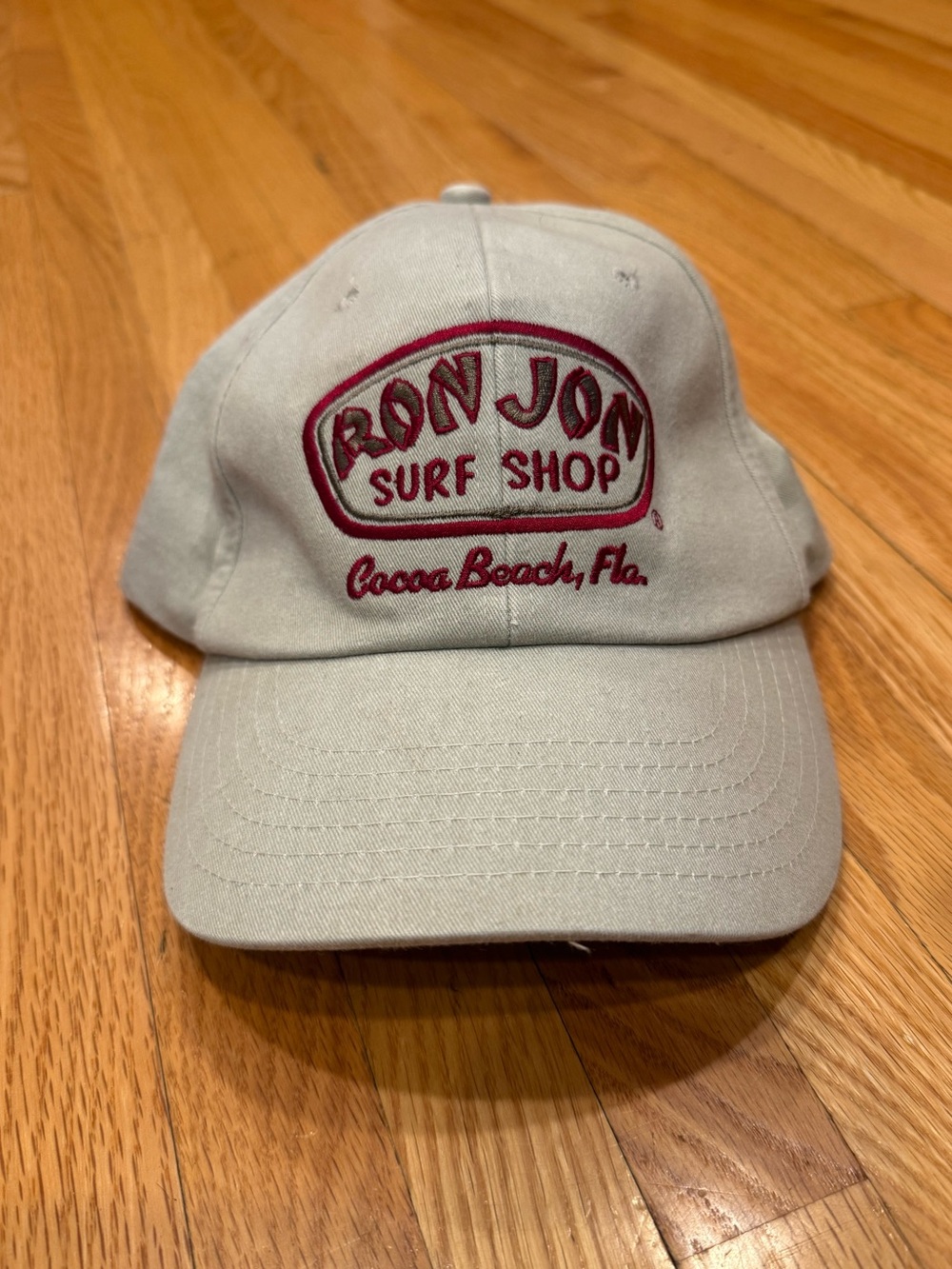 Light Gray Ron Jon Surf Shop Hat- Cocoa Beach Embroidered